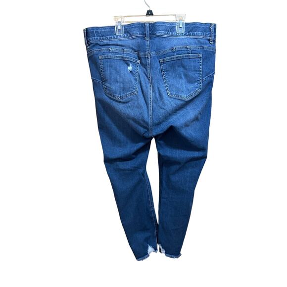 Torrid Blue Distressed Straight Leg Jeans - Picture 2 of 3